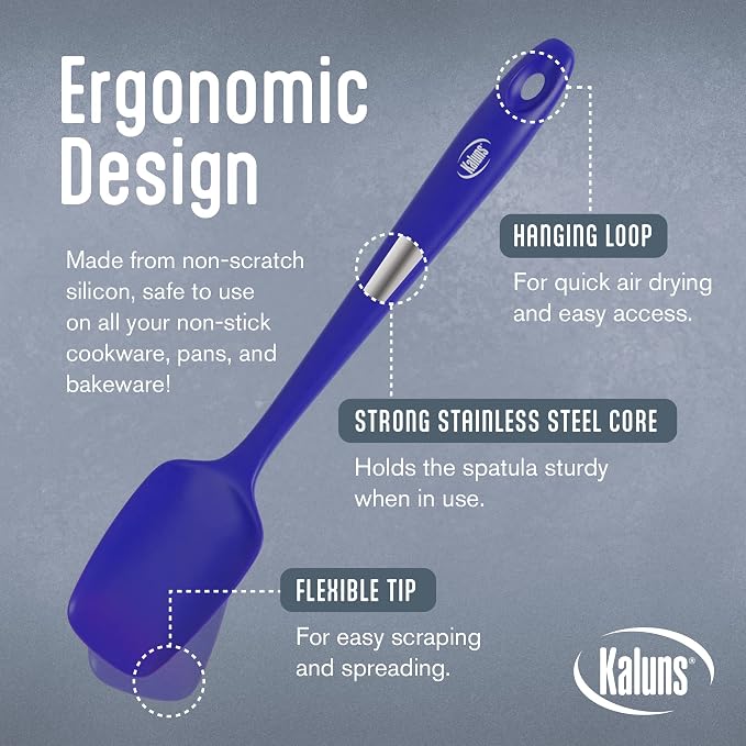 Kaluns Silicone Spatula Set, 4 Rubber Spatulas 600°F Heat Resistant, Nonstick - Image 5