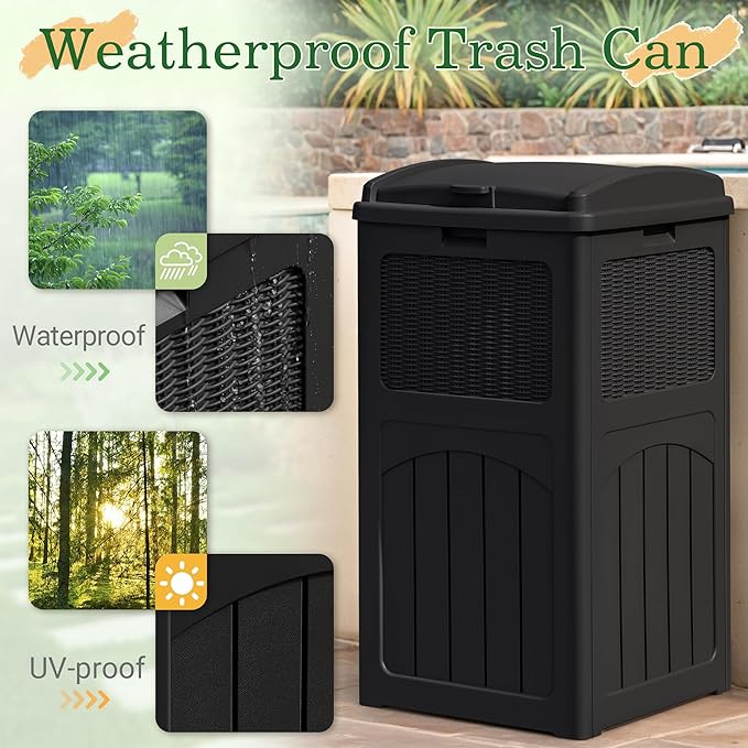 Greesum 33 Gallon Outdoor Trash Can - Image 3