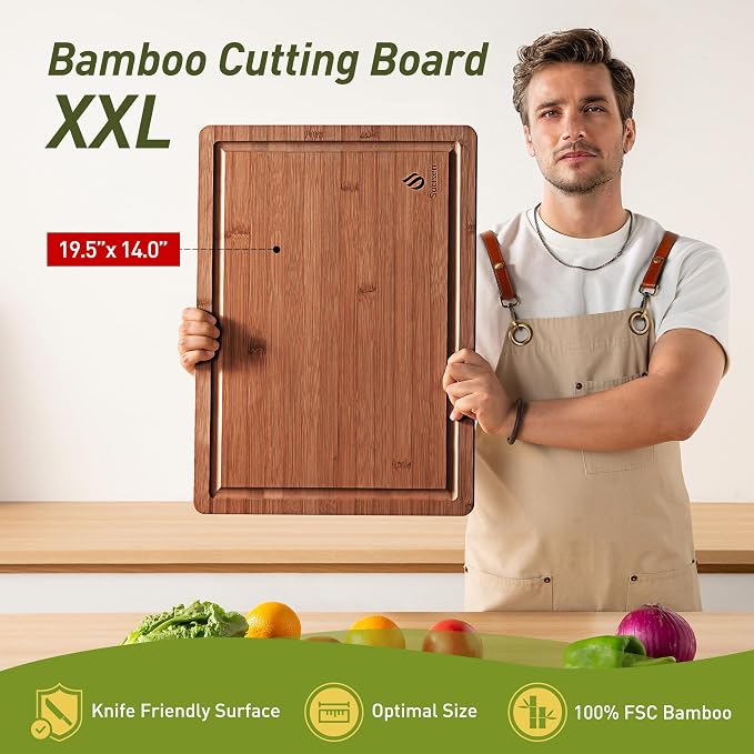 Extra Large Bamboo Cutting Board - Image 3
