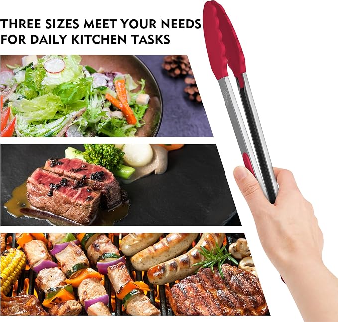 Hotec Premium Stainless Steel Locking Kitchen Tongs - Image 5