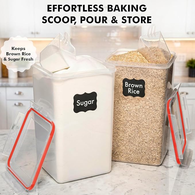 WHITE FEATHER SUPPLIES 2 PC Large Food Storage Containers - Image 4