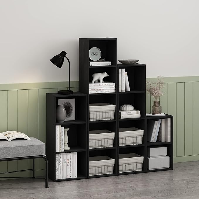 Furinno PASIR Book Shelf, 4-Tier Modern Bookshelf, Open Shelves Bookcase 9 x 12 - Image 2