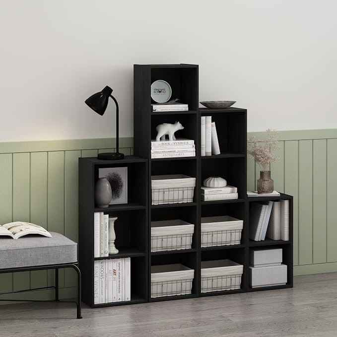 Furinno PASIR Book Shelf, 2-Tier Modern Bookshelf, Open Shelves Bookcase 9 x 12 - Image 2