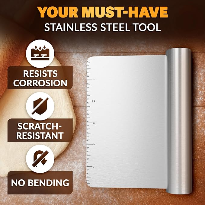 Bench Scraper Kitchen – Multipurpose Pastry Scraper Tool - Image 3