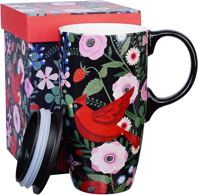Topadorn Ceramic Coffee Mug, Porcelain Latte Travel Cup by Topadorn