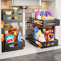 mixeshop Under Sink Organizer, 2 Tier Under Sink Organizers and Storage by MIXESHOP