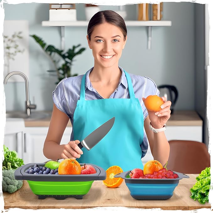 Silicone Collapsible Colander Sink Colander Collapsible Camping Versatile - Image 7