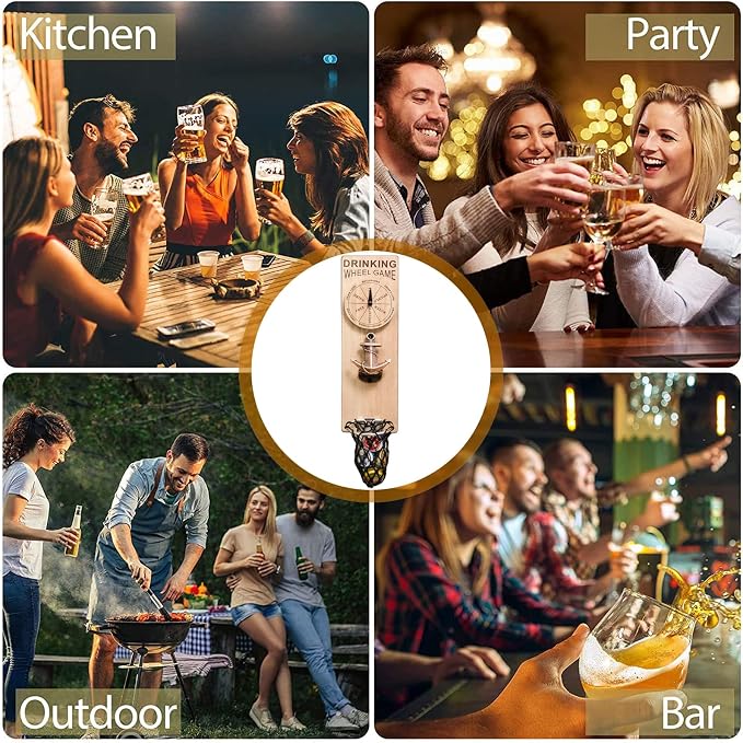 Magnetic Bottle Openers with Catcher, Wall Mounted Wooden Beer Bottle Opener - Image 5