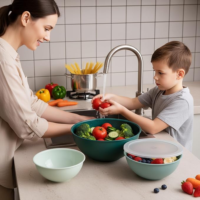 BoxedHome BPA Free Plastic Round Mixing Bowl - Image 4