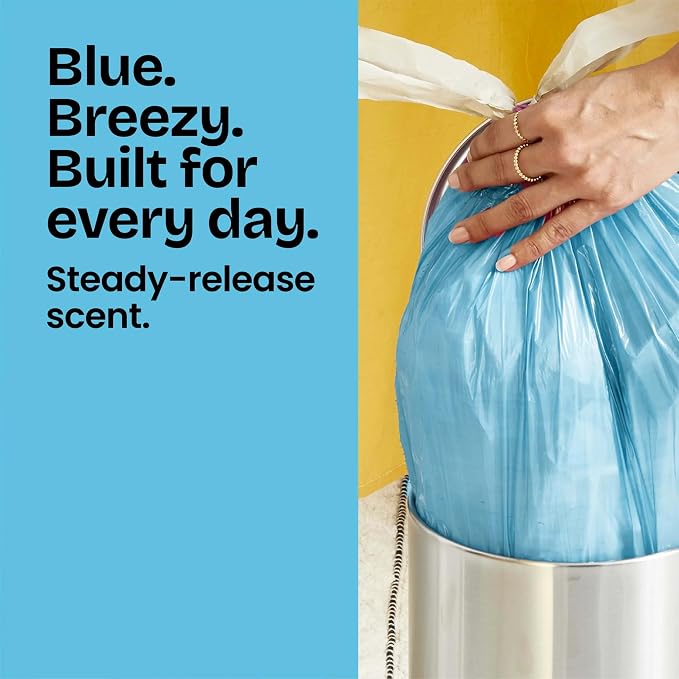Glad Odorshield Small Drawstring Trash Bags, 4 Gal, Febreze Beachside Breeze - Image 2