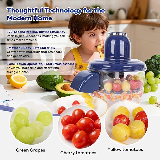 Automatic Grape Peeler Machine, Electric Garlic & Cherry Tomato Peeler Skin - Image 4