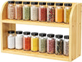 ROMGUAR CRAFT 2 Tier Bamboo Spice Rack, Countertop or Wall Mounting Wood Spice by ROMGUAR+CRAFT
