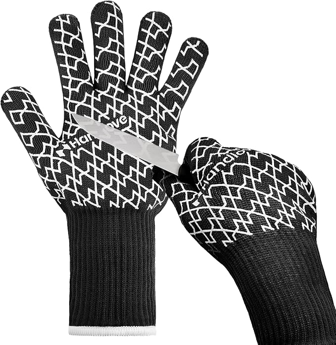 HandLove Aramid Heat Resistant BBQ Gloves – Grilling & Oven Gloves by HandLove