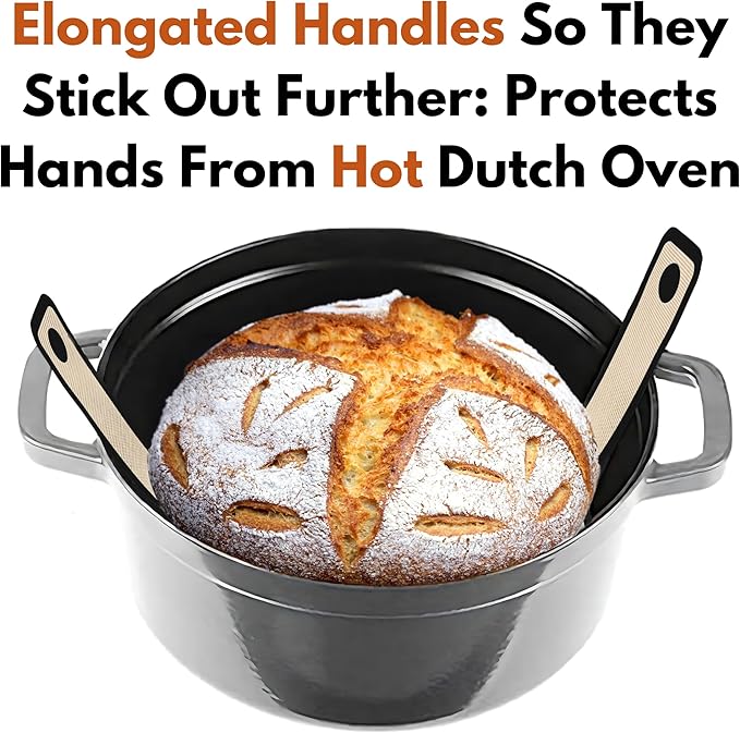 Introducing The Easy-Lift Dutch Oven Silicone Bread Sling & Scoop & Dust Flour - Image 3