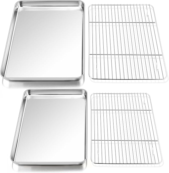 P&P CHEF 16 + 12.5 Inch Stainless Steel Baking Sheet by PPCHEF