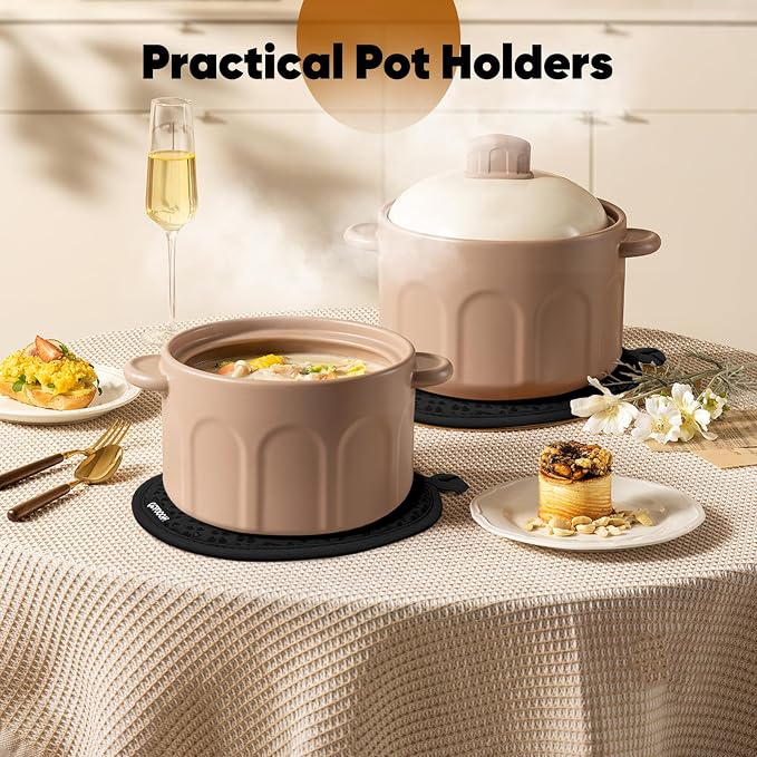 Oven Mitts and Pot Holders 4 Sets, Heat Resistant 500 ℉ Oven Mitt and Pot Holder - Image 5