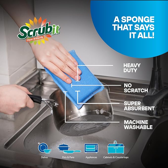 SCRUBIT Reusable Sponges for Dishes - Image 5