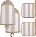 4 Pcs Pot Holders and Oven Mitts Set by Unknown