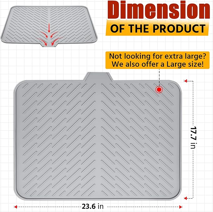 Luxet Silicone Dish Drying Mat - Image 3