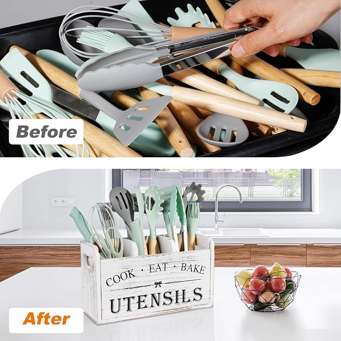 Wooden Kitchen Utensil Holder - Image 4