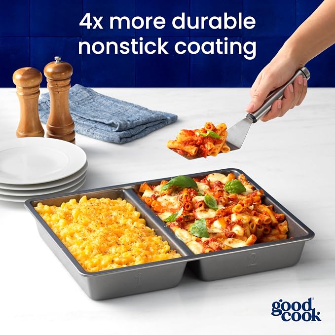 GoodCook Divided Baking Sheet Premium Carbon Steel Nonstick Pan, 11 x 14-Inch - Image 4