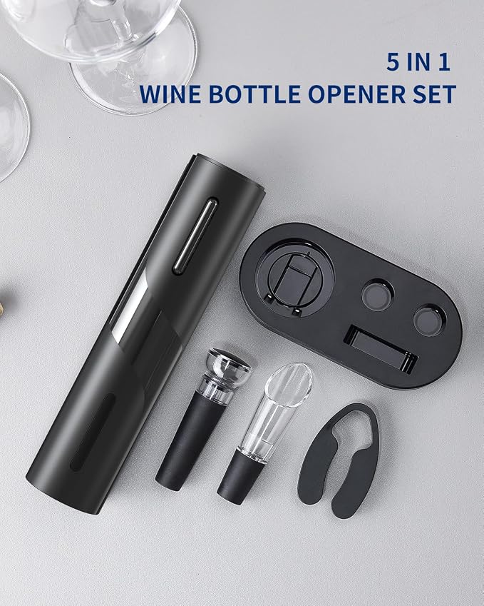 CIRCLE JOY Electric Wine Bottle Opener Set Rechargeable Wine Corkscrew Cordless - Image 6