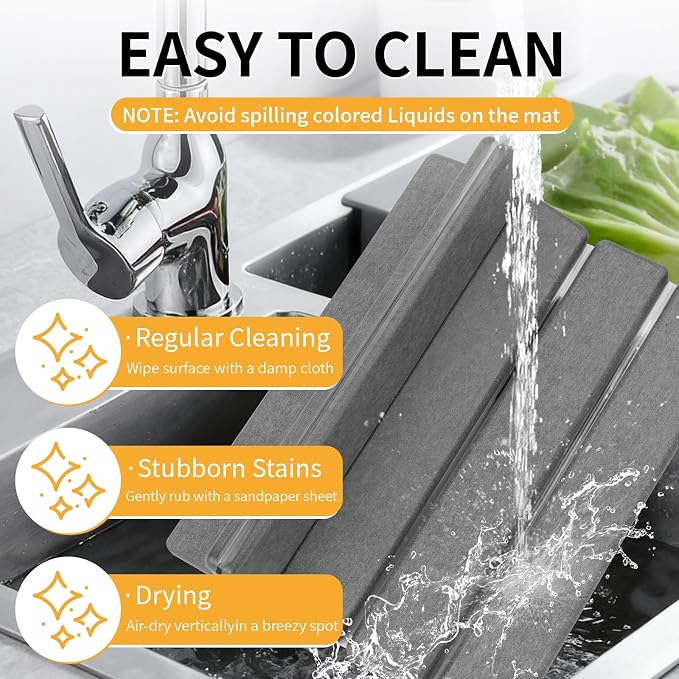 Stone Dish Drying Mat for Kitchen Counter - Image 5