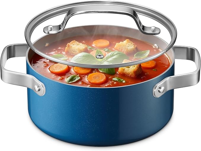 Bakken 3 Quart Ceramic Coated Stock Pot by BAKK%C3%8BNMASTER