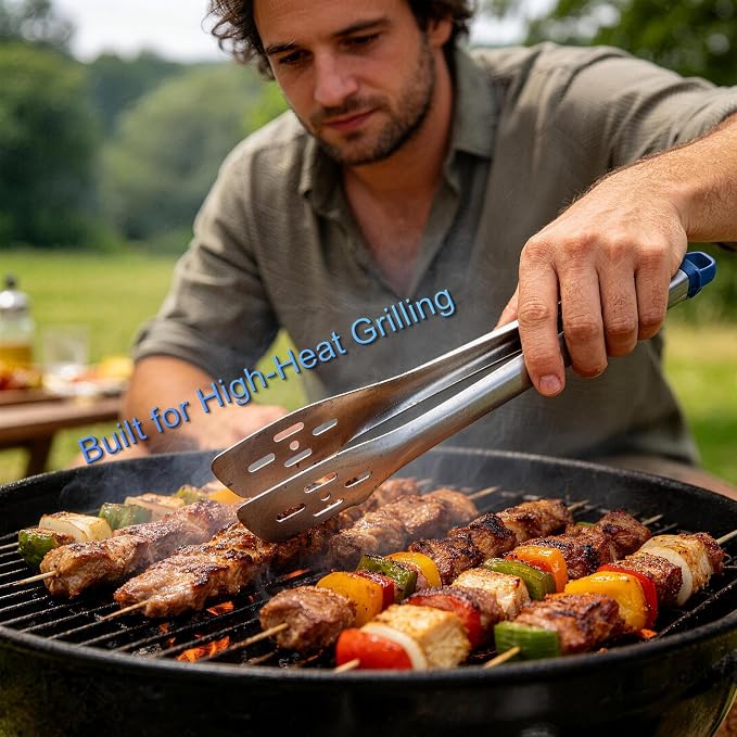 Kitchen Tongs, Food Grade Stainless Steel Cooking Tongs, Heat Resistant - Image 5