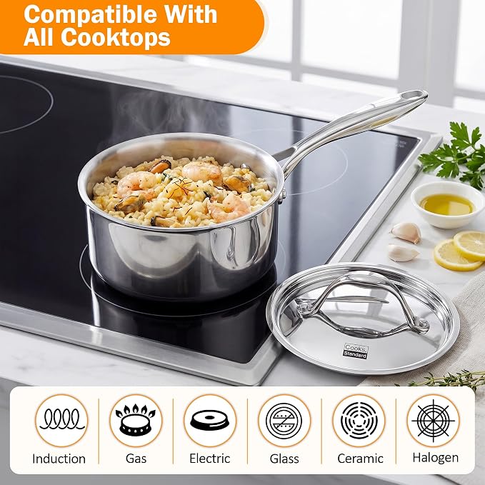 Cooks Standard Stainless Steel Sauce Pan - Image 5