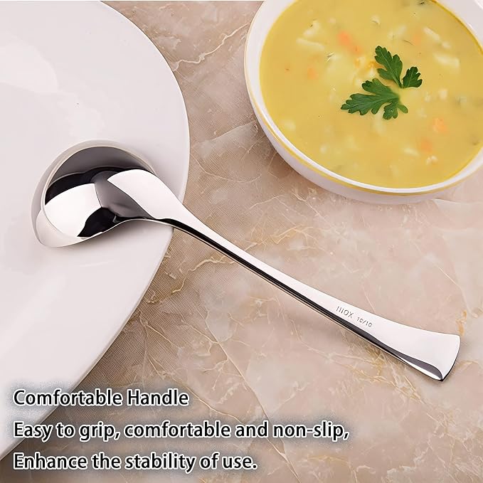Comicfs Gravy Ladle, 18/10 Stainless Steel Soup Ladle, Small Soup Ladles - Image 6