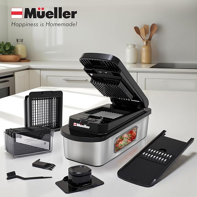 Mueller Pro-Series 10-in-1, 8 Blade Stainless Steel Multi Vegetable Chopper And - Image 7