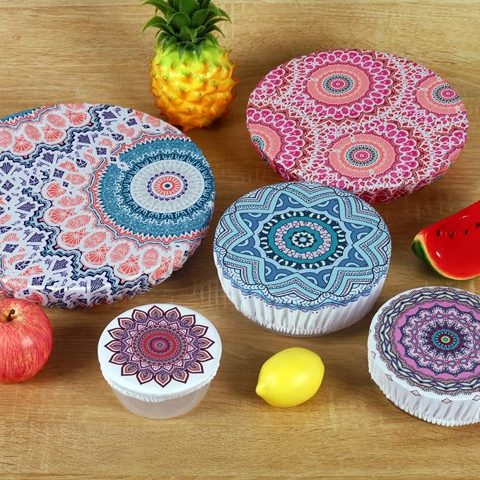 10Pcs Reusable Bowl Covers in 5 Sizes - Image 6