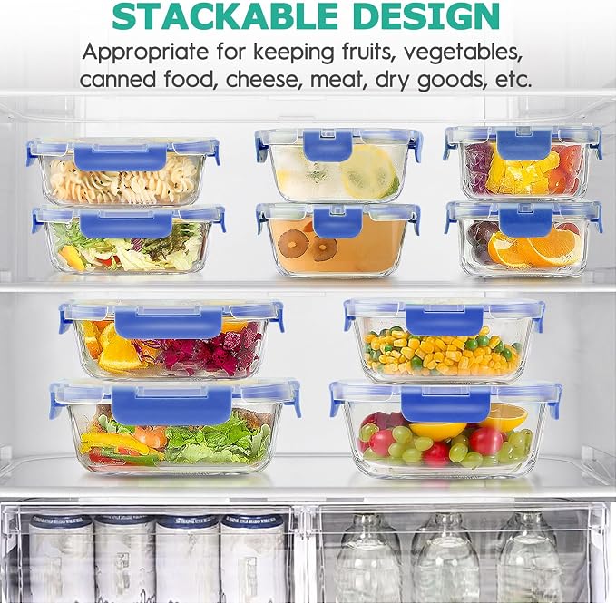 34pcs Glass Food Storage Containers - Image 5