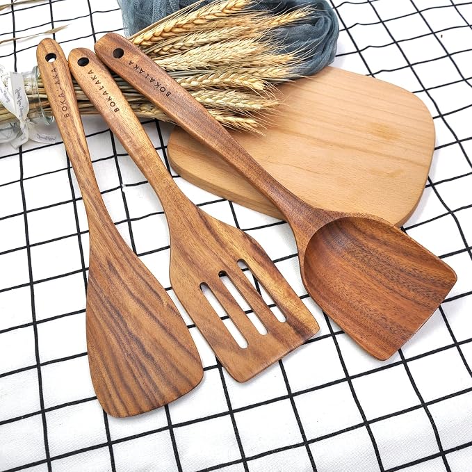 11 Pcs Wooden Kitchen Utensils Set - Image 5