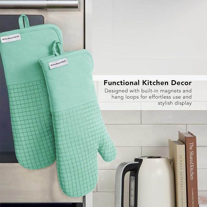 KITCHENAID Gourmet Series Gridlines Oven Mitts 2-Pack Set, Heat Resistant up to - Image 5