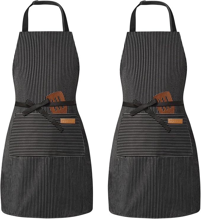 BeLuyi 2 Pack Adjustable Bib Apron by BELUYI