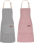 2Pack Adjustable Kitchen Apron for Women Men by ZAIORD