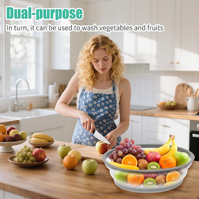 Collapsible Microwave Food Cover, Splatter Guard, Vented Microwave Lid - Image 5