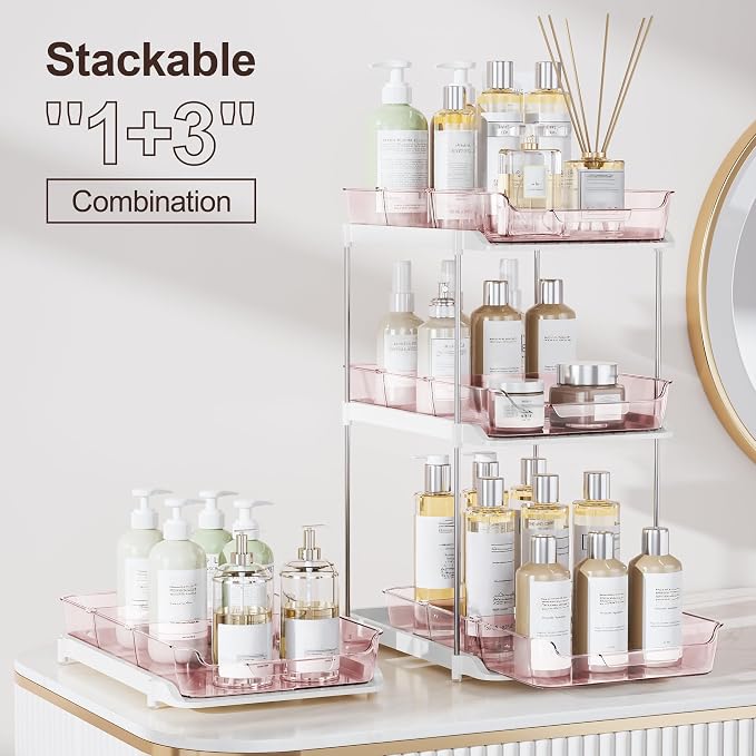 Delamu 2-Tier Multi-Purpose Bathroom Under Sink Organizers and Storage - Image 3
