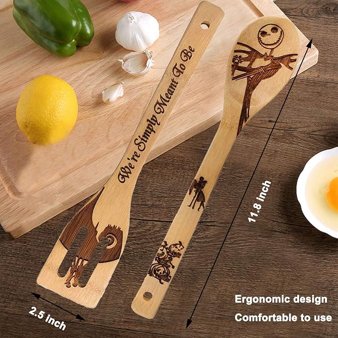 Jack Skellington Wooden Spoons for Cooking Utensils Set - Image 6