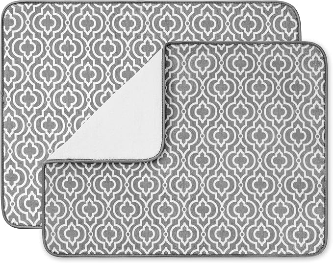 SUBEKYU 24" x 18" Dish Drying Mat, Dish Mat Drying Kitchen Mat Large, Absorbent by SUBEKYU