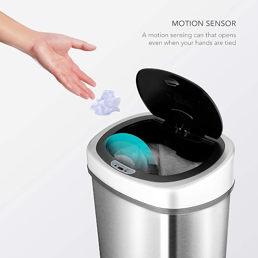 Ninestars DZT-42-9 Automatic Touchless Infrared Motion Sensor Trash Can - Image 2