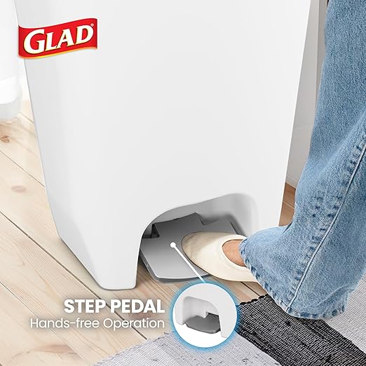 Glad 13 Gallon Trash Can | Plastic Kitchen Waste Bin - Image 4