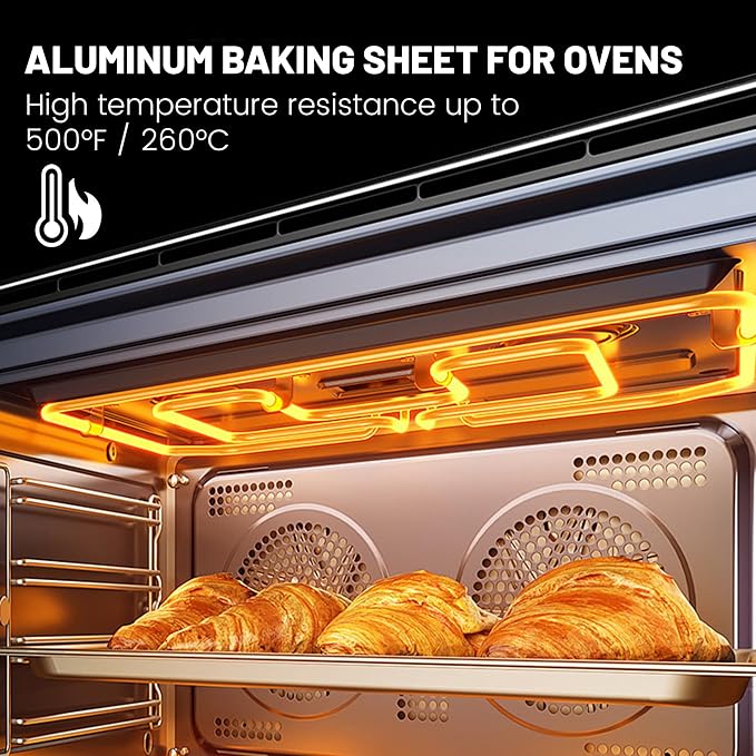 BIEAMA 6 Pack Half Size Baking Sheet Pan Aluminum Commercial Pan - Image 7