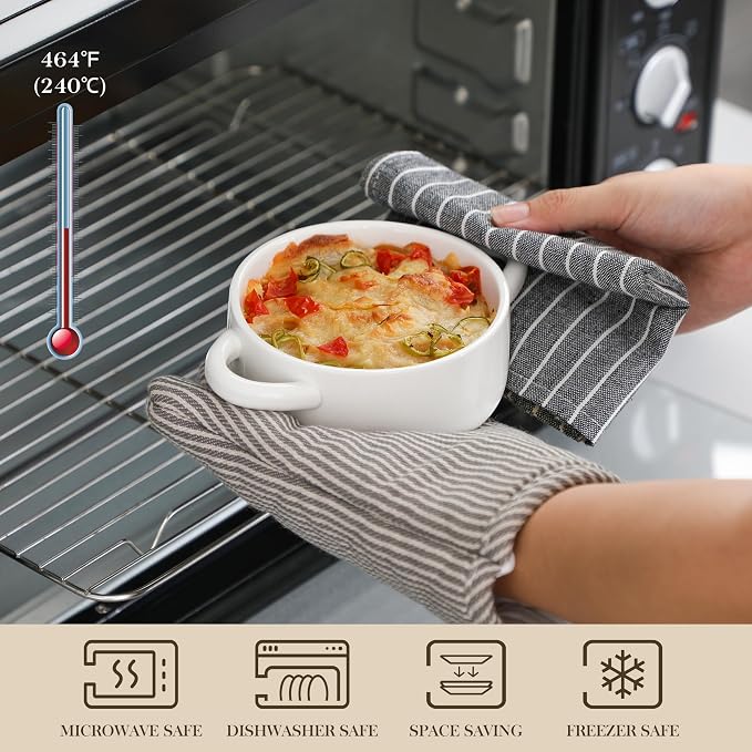 MALACASA Mini Cocotte Set - 14 OZ Small Casserole Dishes - Image 4