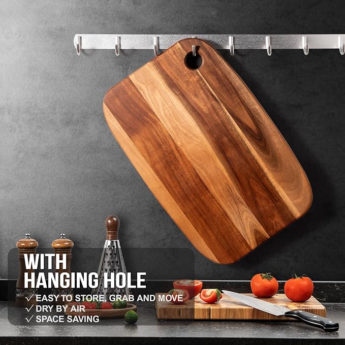 Acacia Wooden Cutting Board, JAMES.F Large Wood Cutting Boards - Image 4