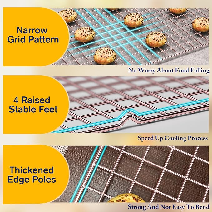 2-Pack Cooling Racks for Cooking and Baking - Image 3
