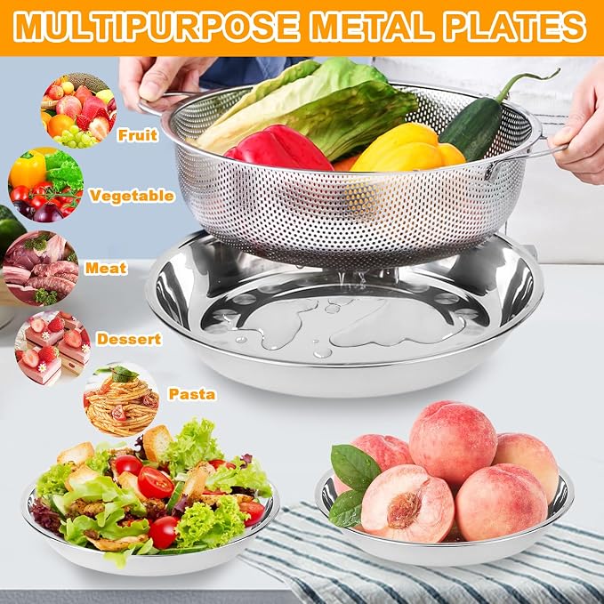 Colander Stainless Steel, 7 Piece Strainers and Colanders Set, Mesh Strainer - Image 5