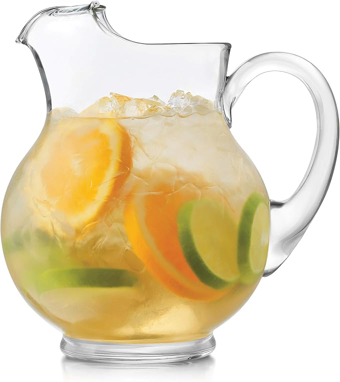 Libbey Acapulco Large Glass Pitcher Set of 2, 89 Oz, Tall Bubble Glass Pitchers - Image 7